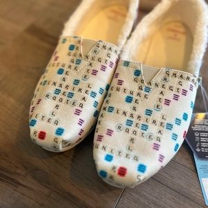 Scrabble Toms!  Alparata Cozy  Fur Lined 9- 9.5
